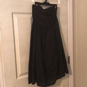 Black strapless dress